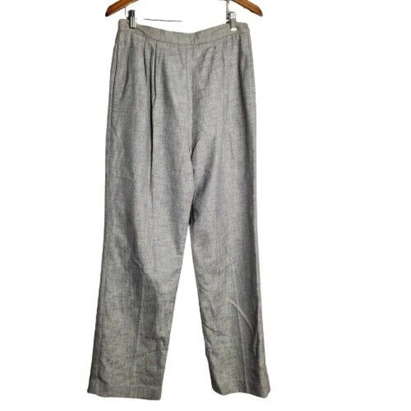 Vintage 70's Weathervane High Rise Lined Gray Pleated Slacks Size 10 - Picture 1 of 10